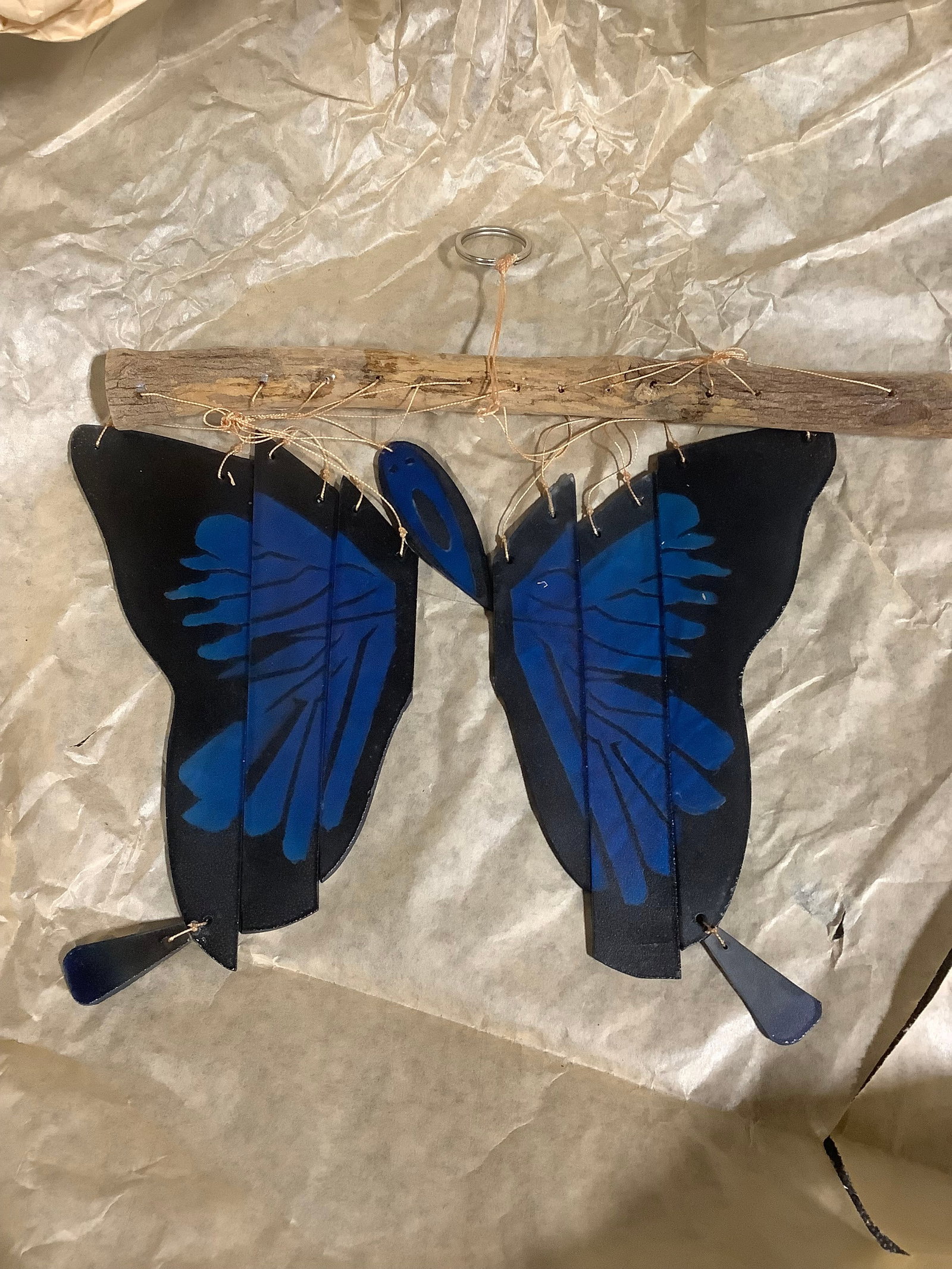 Handcrafted butterfly glass wind chimes (1 of 1)