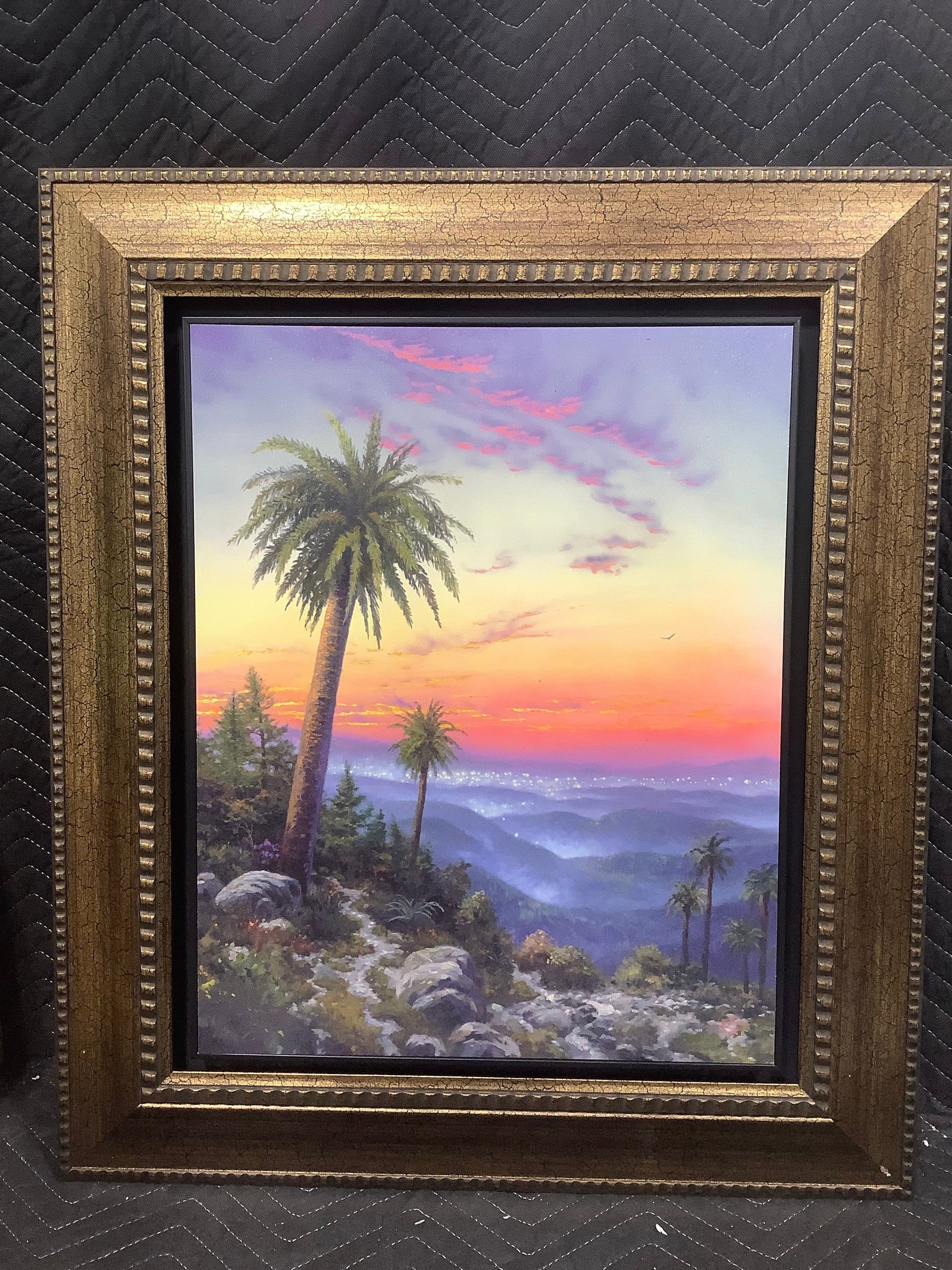 Framed scenic print on board(24.5inx28.5in): Framed scenic print on board(24.5inx28.5in)