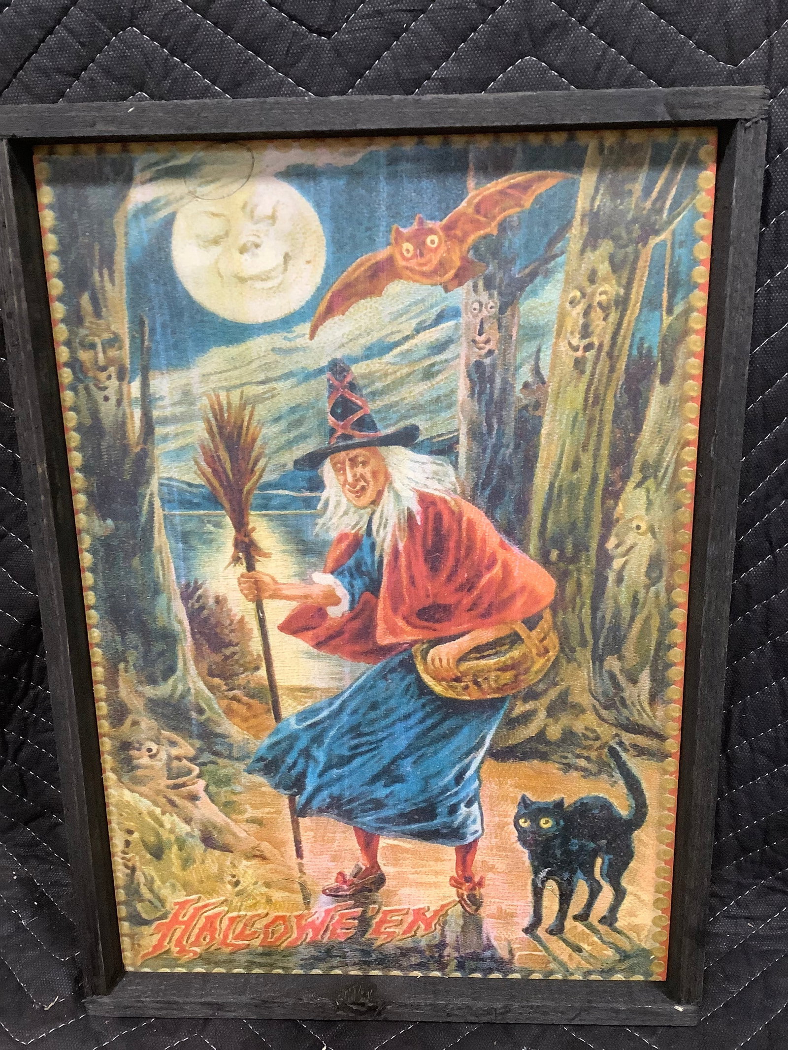 Wooden framed halloween wall decor(12inx17in) (1 of 1)