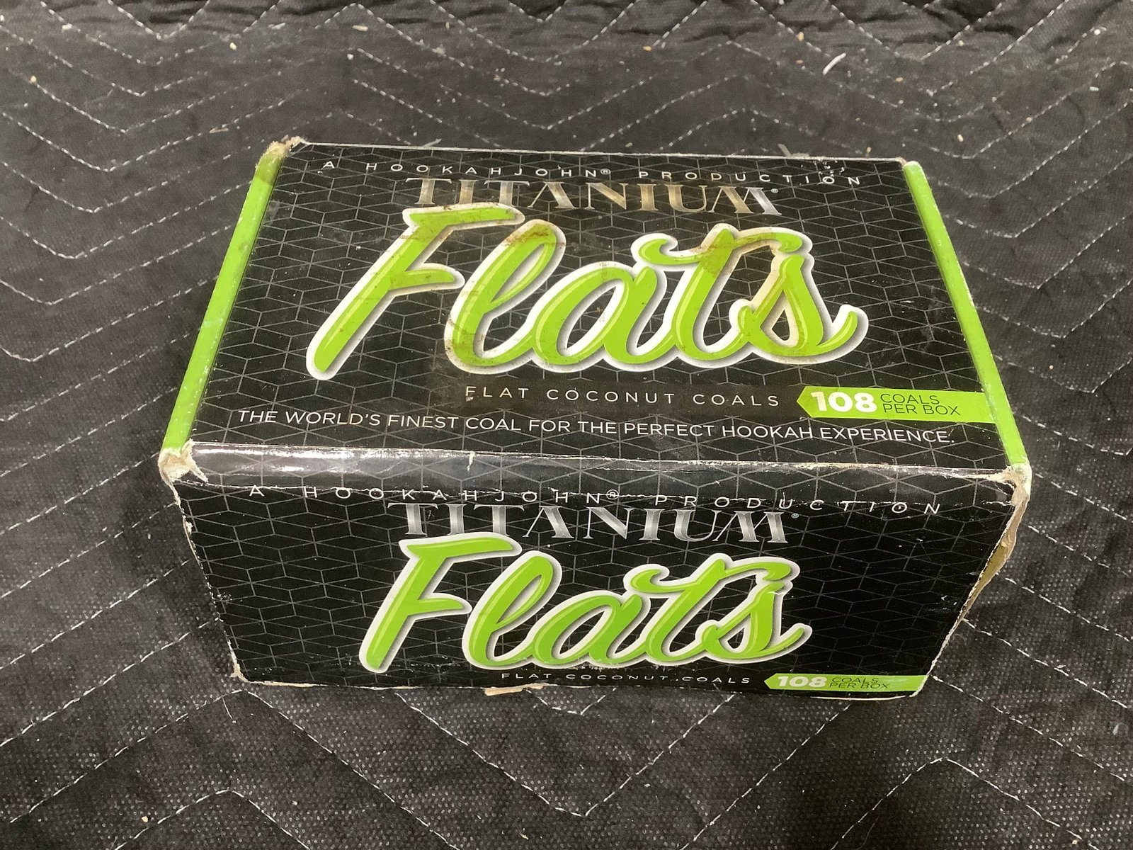 Hookah John titanium flat coals open box(196 coals) (1 of 1)