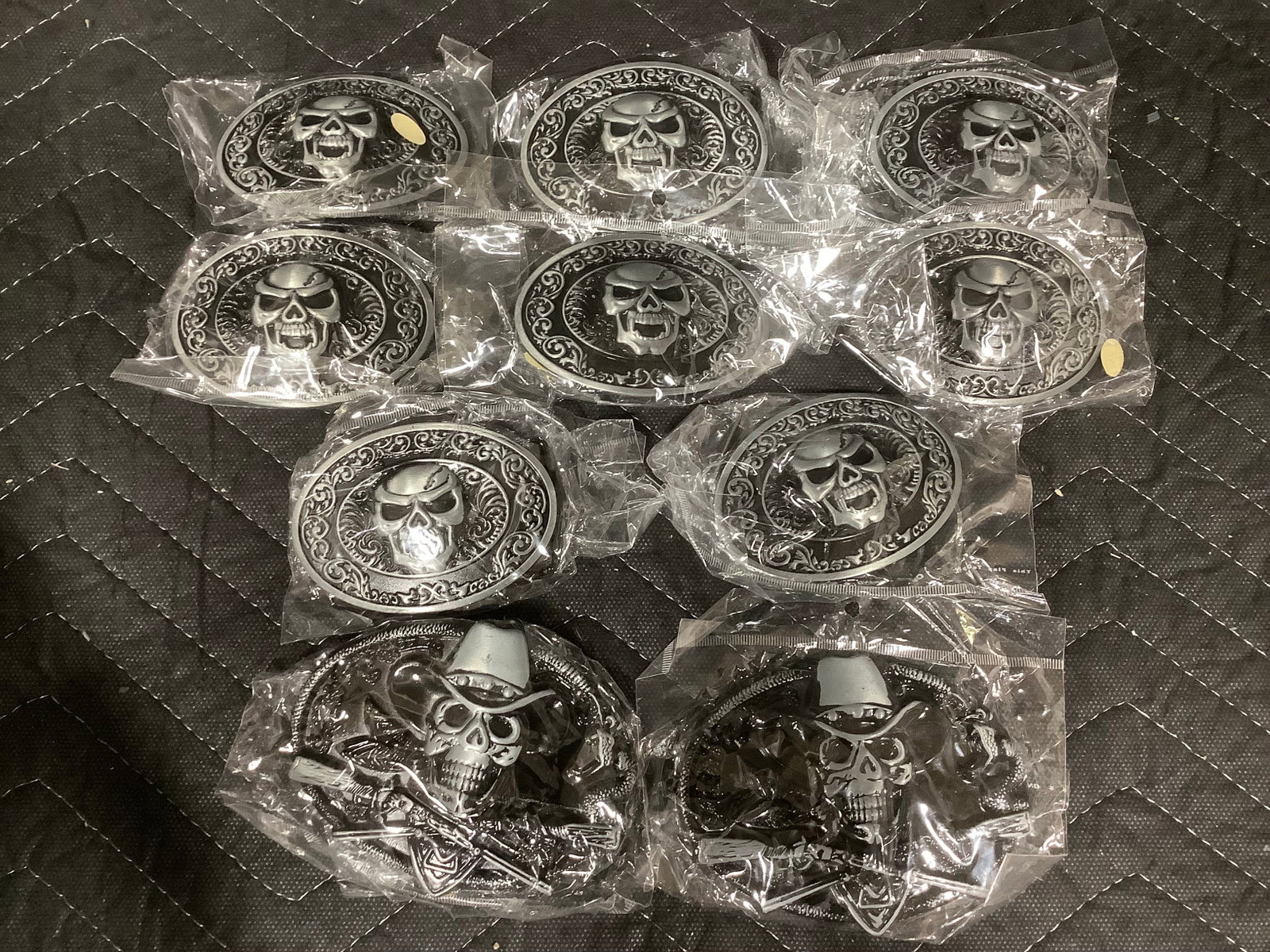 Lot of ornate gothic skull belt buckles*new*: Lot of ornate gothic skull belt buckles*new*