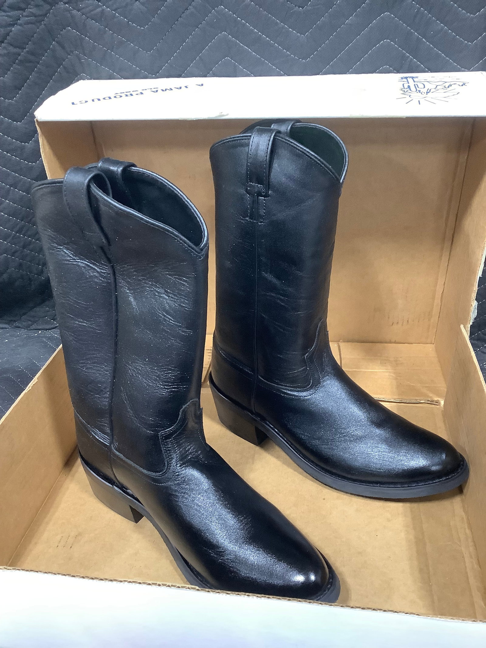 Jama black cowboy boots(size 10) (1 of 1)