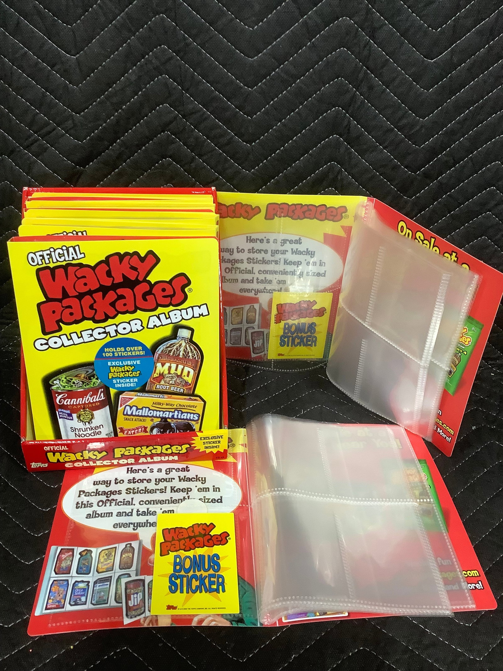 Mostly Empty Wacky Packages Albums with FEW Bonus Stickers (1 of 1)