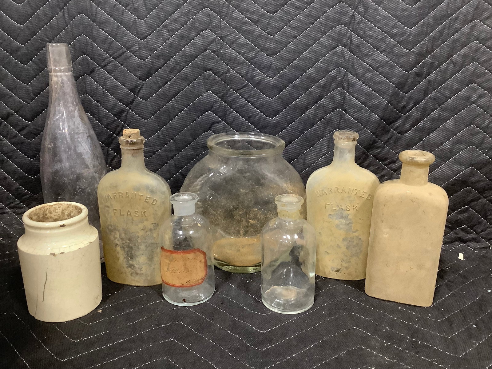 Vintage Glass Bottles (Tallest - 10in) *some damaged* (1 of 1)