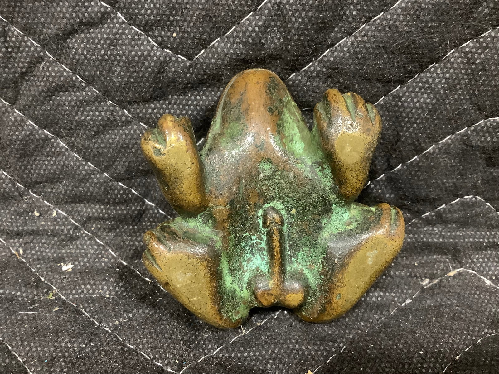 Bronze Frog Figure with Penis (1 of 1)