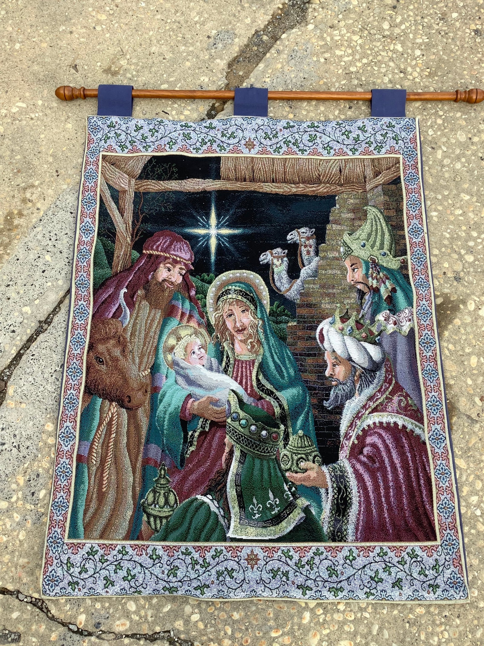 Vintage woven tapestry(25.5inx34in) (1 of 1)