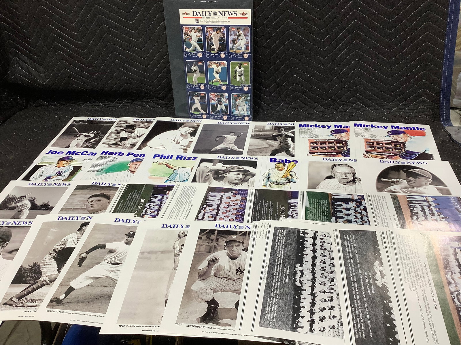 Various baseball prints and playing cards sheet (1 of 1)