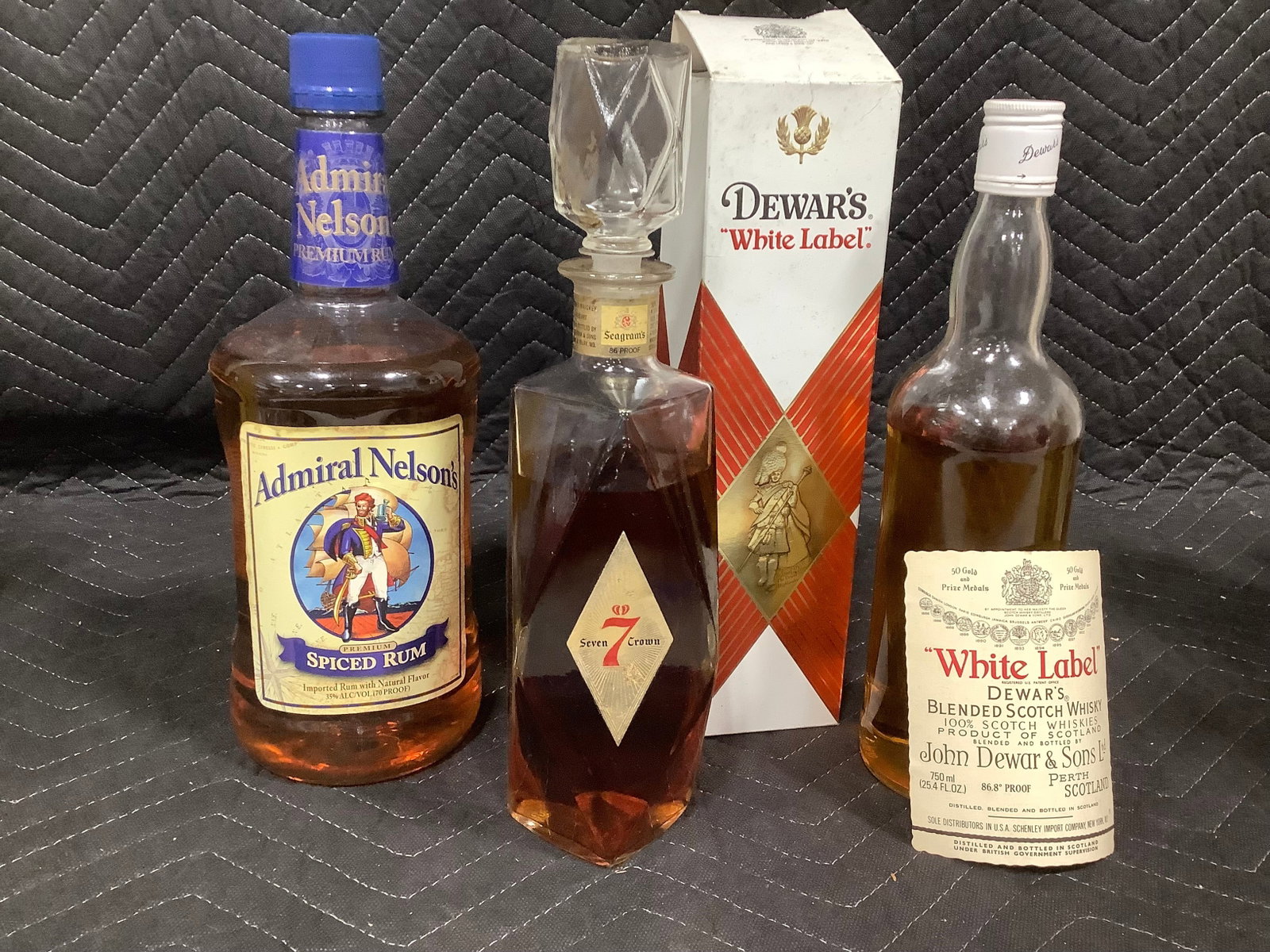 Dewars white label whisky(86.8 proof),Seagrams seven crown, and more (1 of 1)