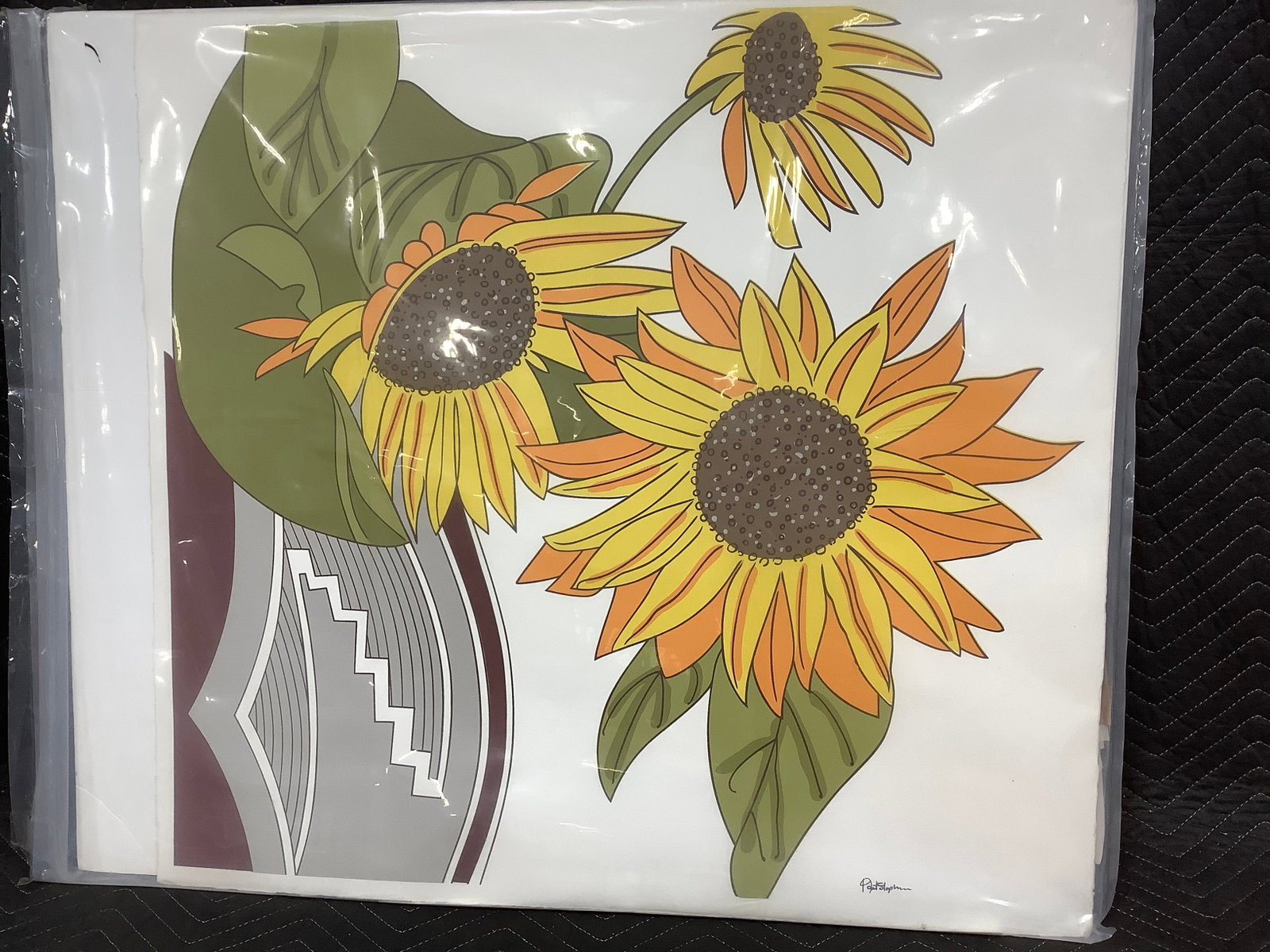 Vintage signed art print(29.5inx31in) (1 of 1)
