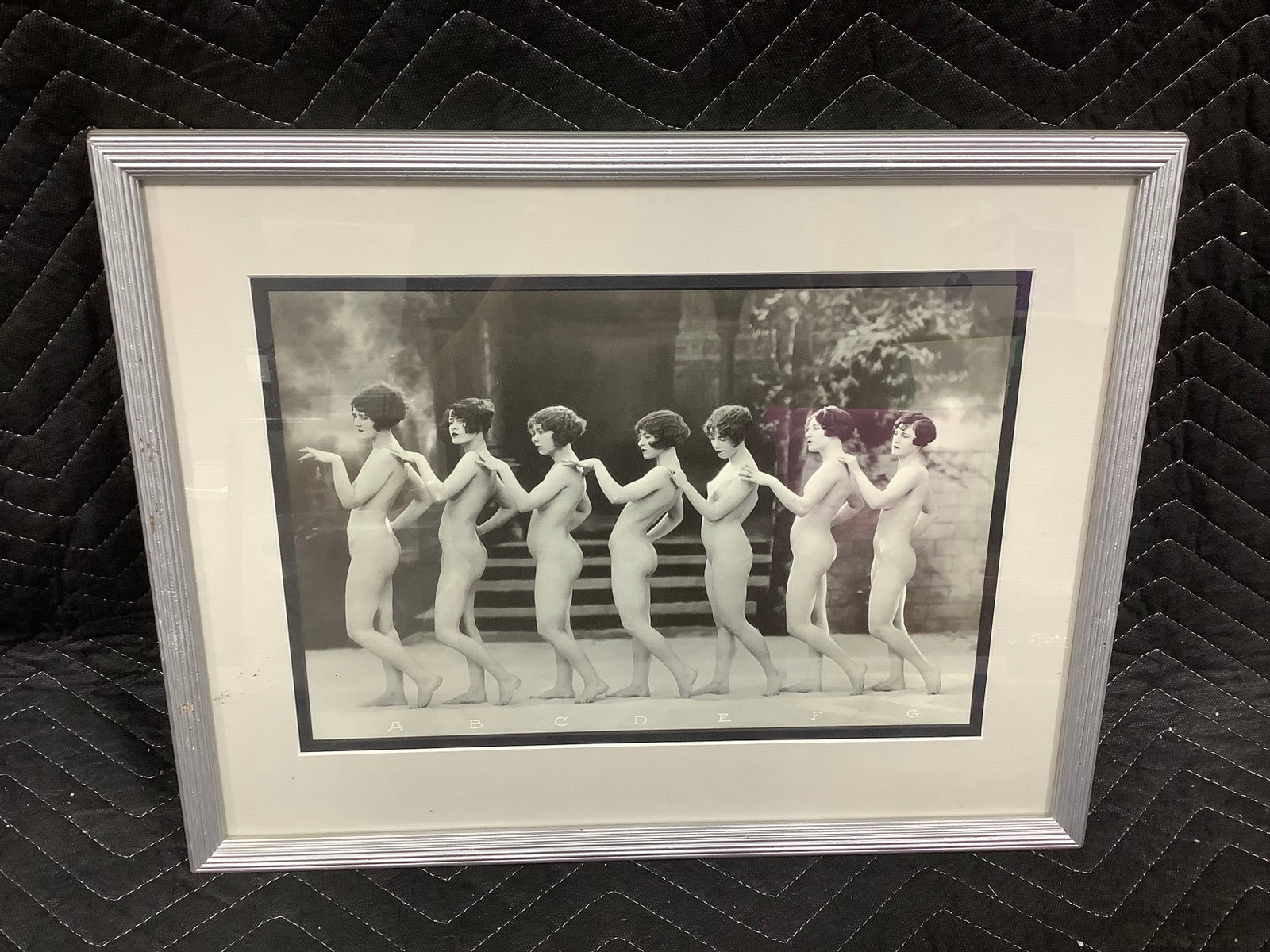 Framed black and white nude Noritsky Gallery photograph(14.5inx18.5in): Framed black and white nude Noritsky Gallery photograph(14.5inx18.5in)