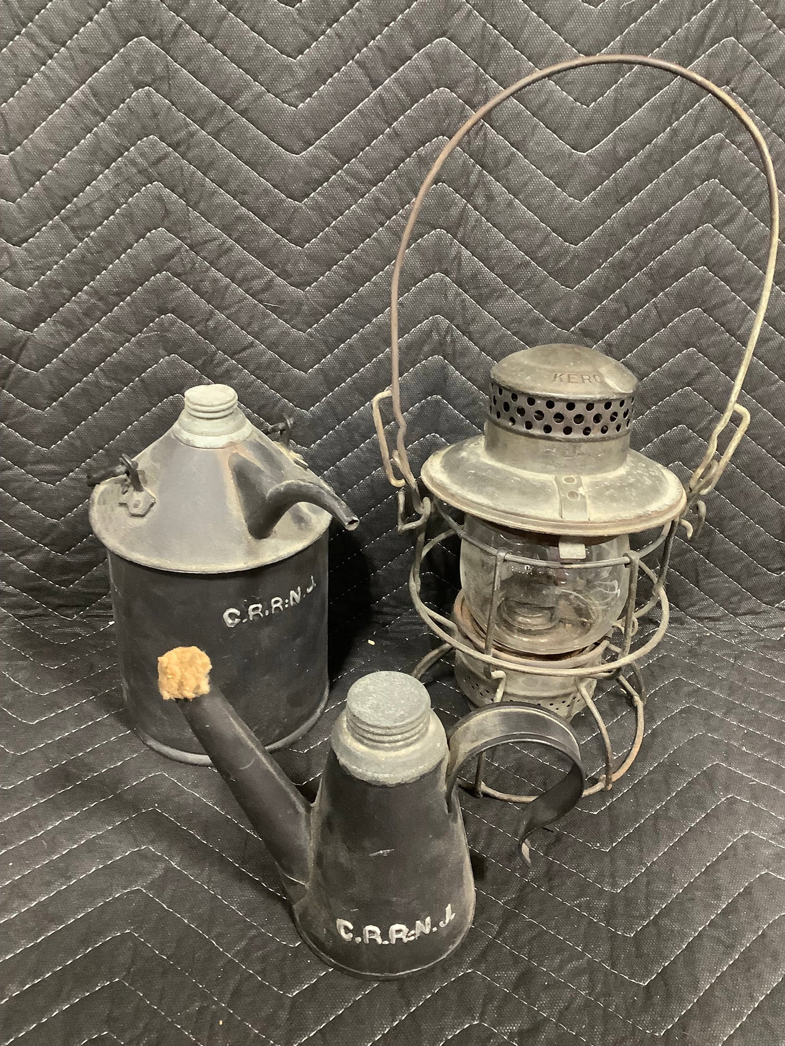 Vintage lantern and watering cans (1 of 1)