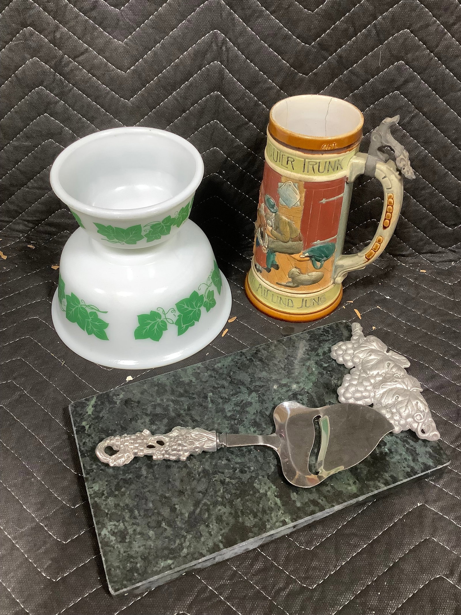 JWR stein(has cracks in it), vintage cake server, and more: JWR stein(has cracks in it), vintage cake server, and more