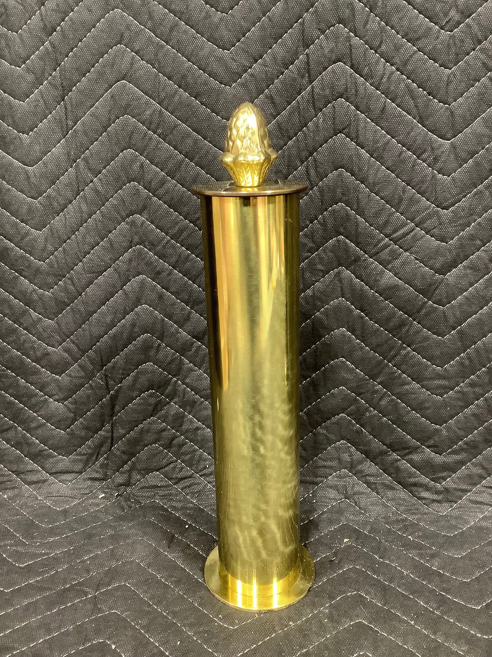 Brass matchstick candleholder acorn finial(13.5in) (1 of 1)