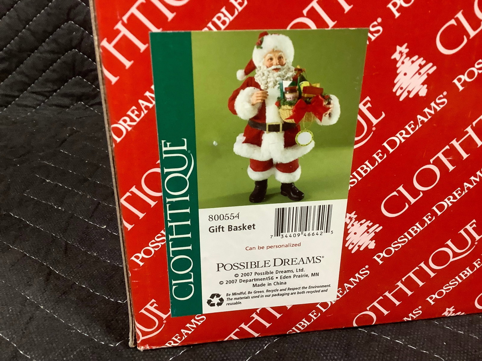 Dpt 56 Possible Dreams Santa with Gift Basket Collectible Figure *new in box* (1 of 1)
