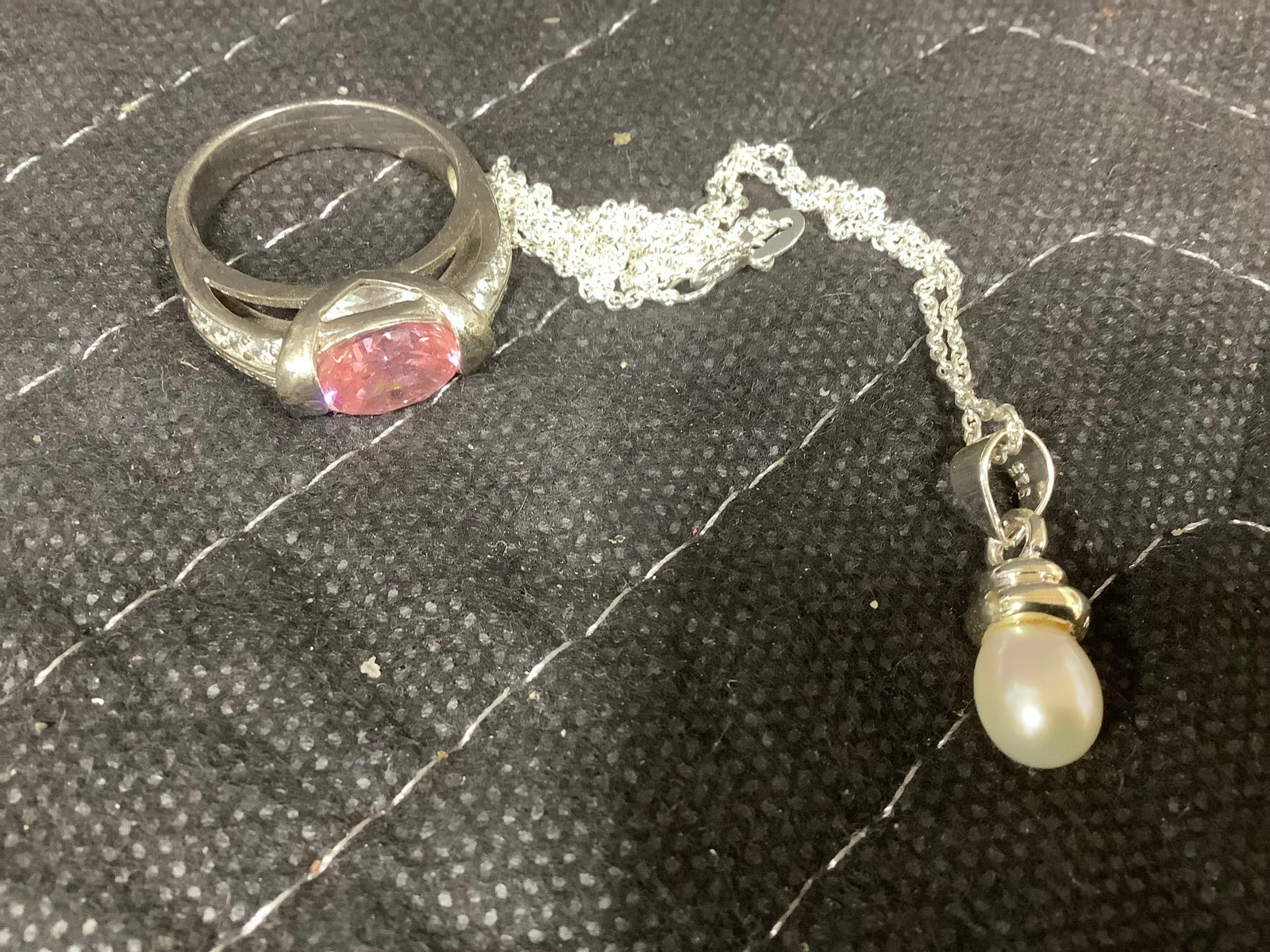 Sterling Necklace, and Ring (1 of 1)