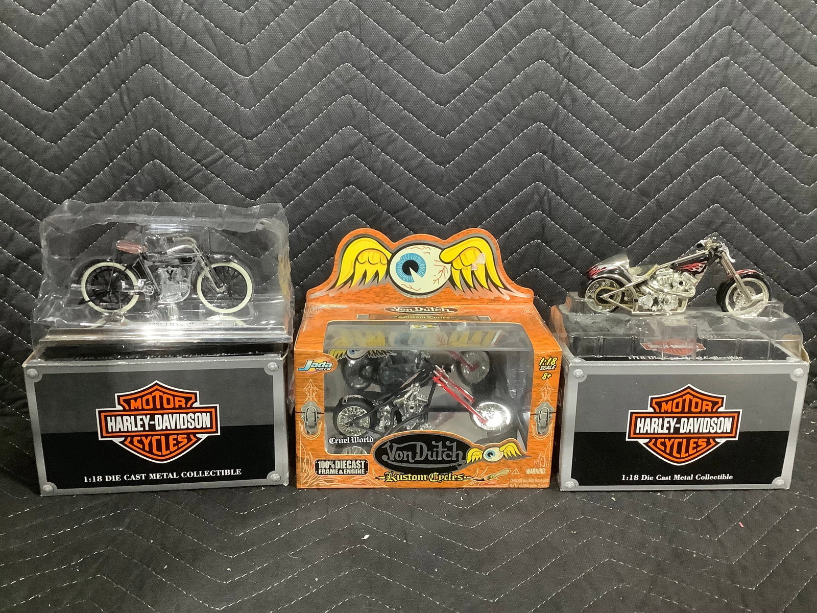 Various Motorcycle Diecast Collectibles - Harley Davidson, Von Dutch, etc (1 of 1)