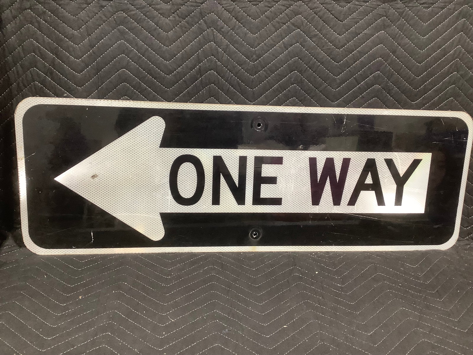 Metal One Way Road Sign (12inx36in) (1 of 1)