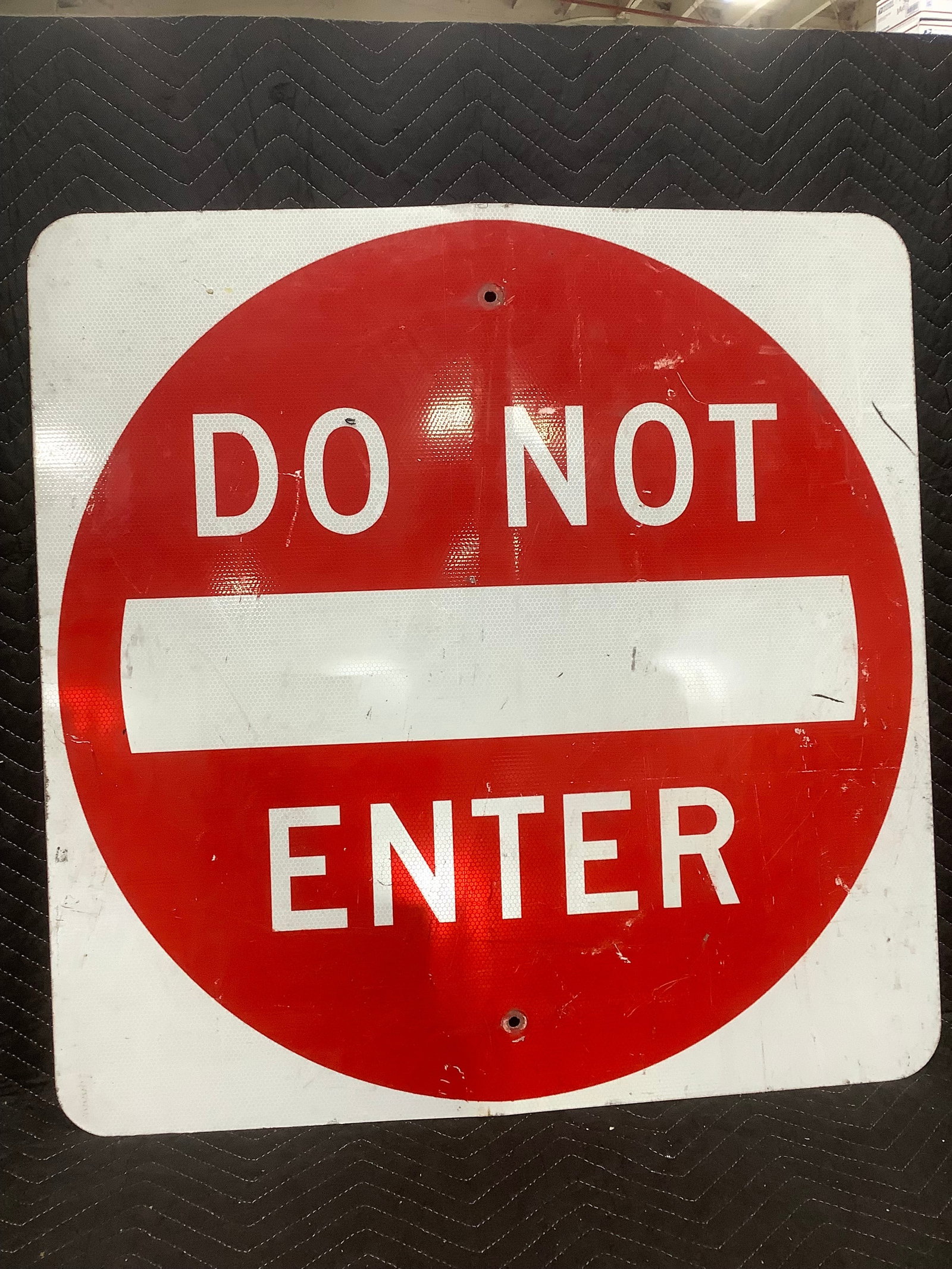 Metal Do Not Enter Road Sign (30inx30in) (1 of 1)