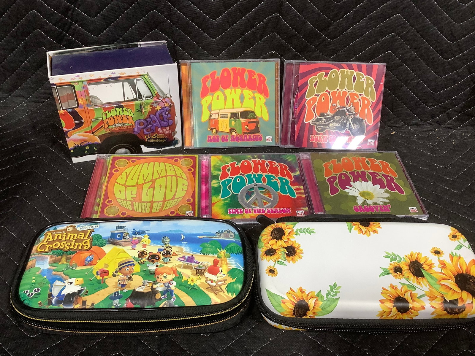 Flower Power CD Set, and Nintendo Switch Cases: Flower Power CD Set, and Nintendo Switch Cases