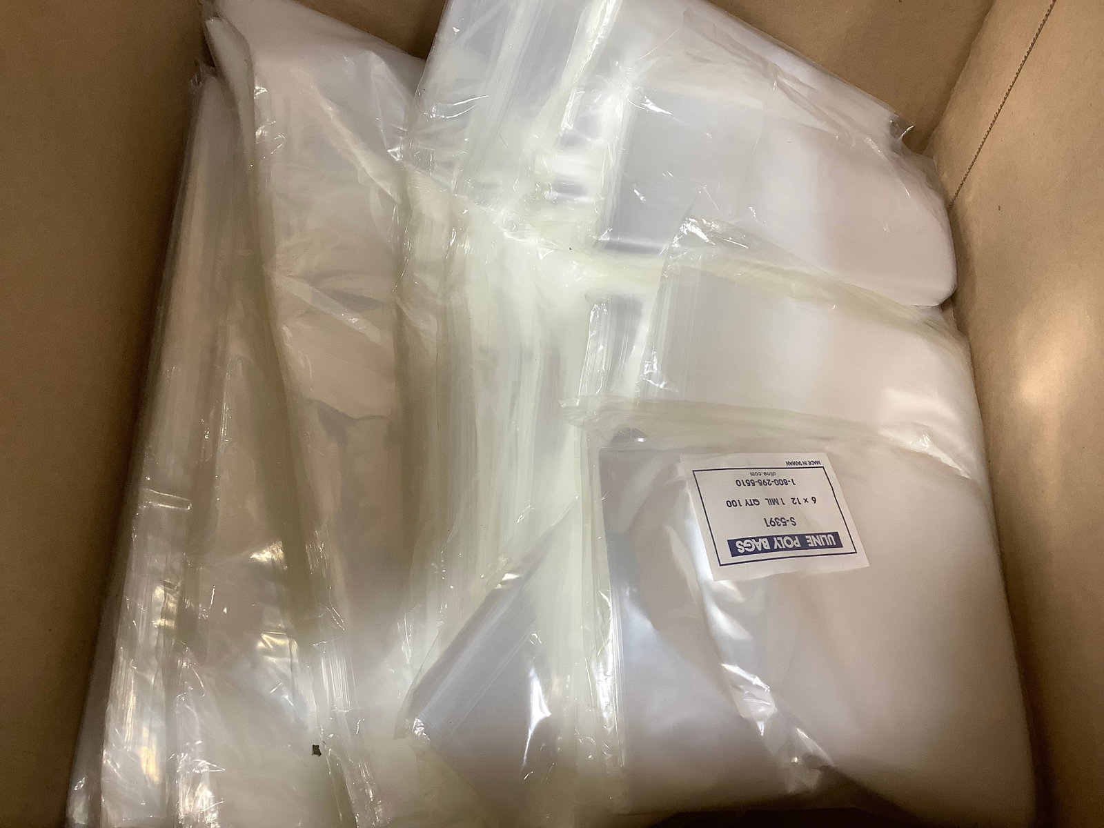 Uline Poly Bags (6inx12in): Uline Poly Bags (6inx12in)