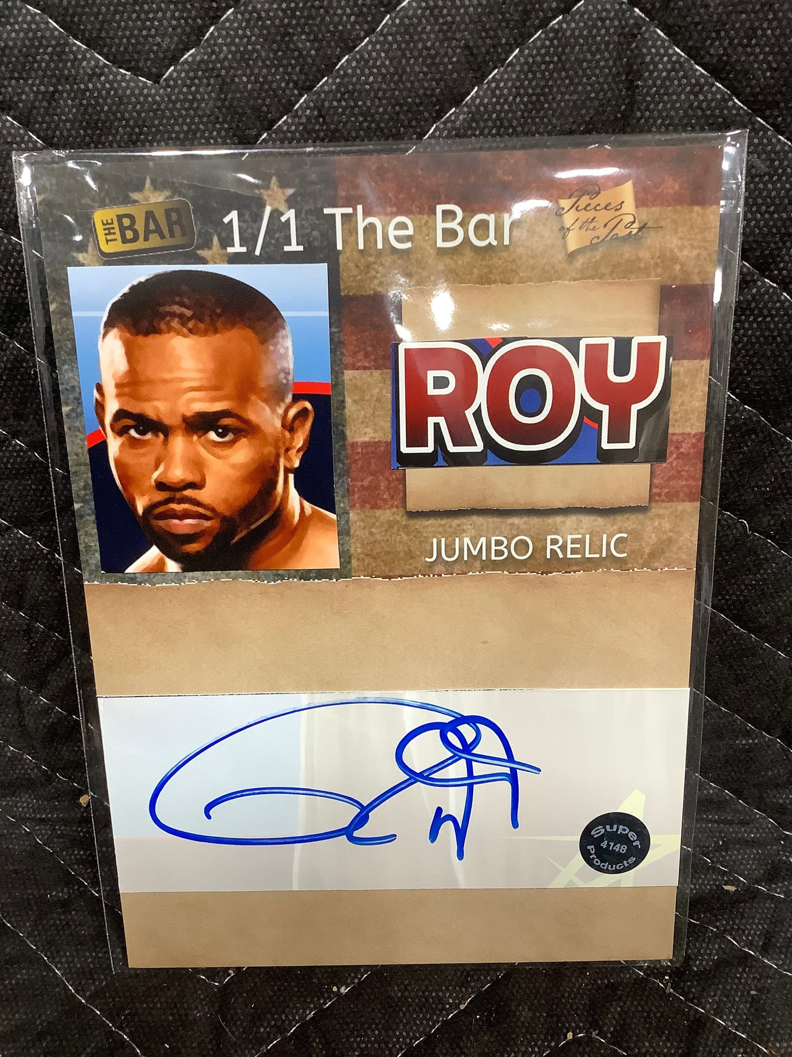 Roy Jones The Bar Autgraphed Relic Card (5inx7in): Roy Jones The Bar Autgraphed Relic Card (5inx7in)