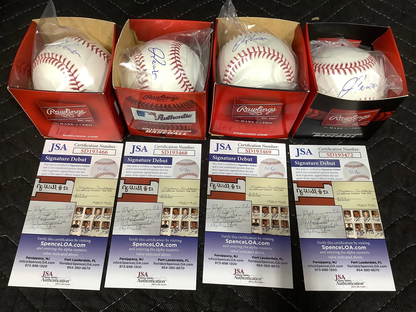 Rawlings Baseballs with Jose Peraza Signatures: Rawlings Baseballs with Jose Peraza Signatures