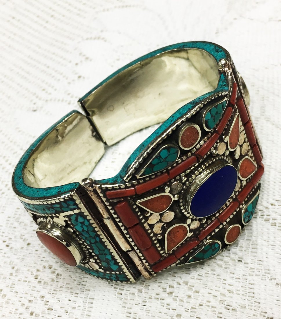 Turquoise Coral Mexican Choker Bangle: PRISTINE GEMS Incredible one of a kind pieces for all occasions. Great for yourself, gifts for friends, or even to sell in your own store!! We are now offering wholesale prices!