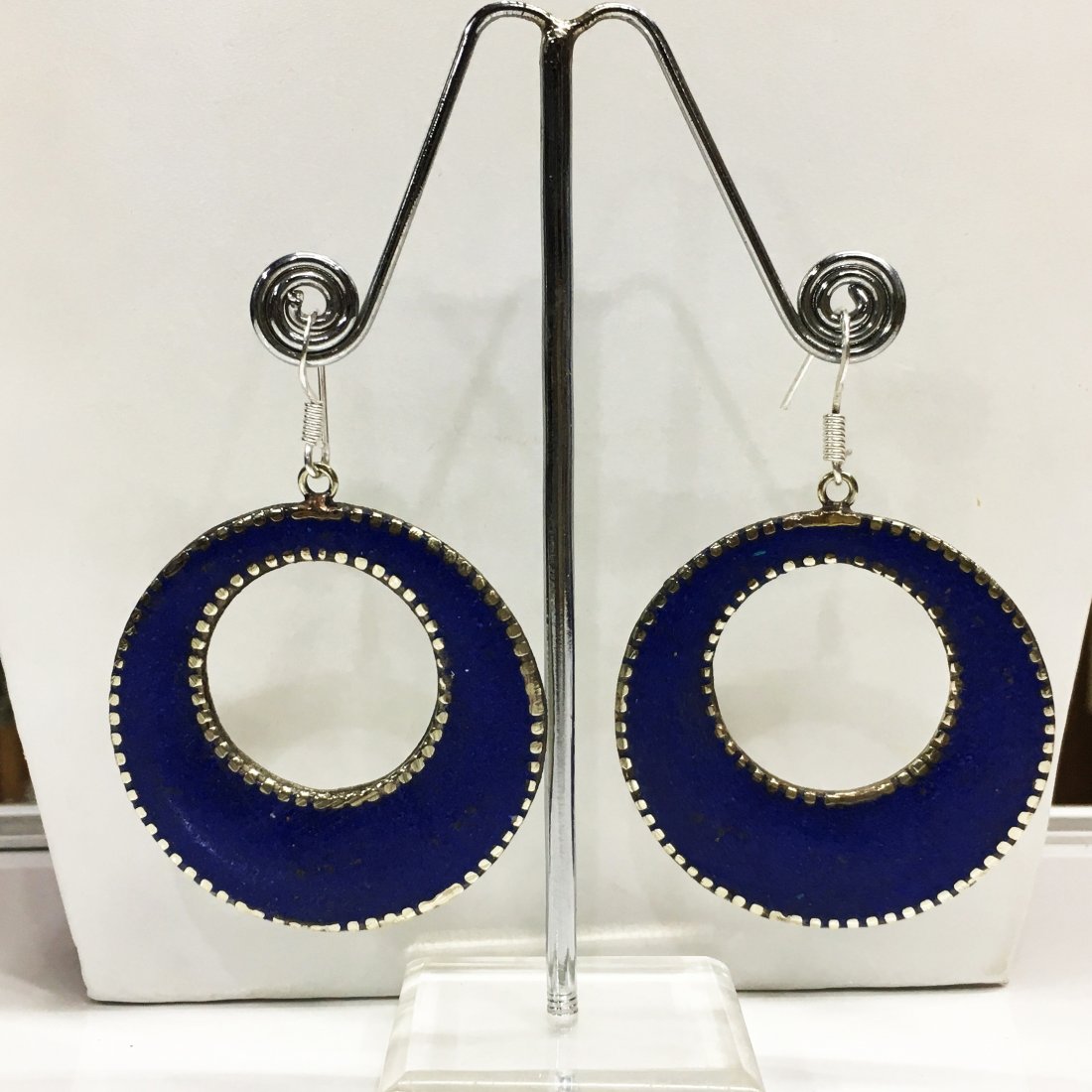 Tibetan Buddhist Lapis Handmade Earring: PRISTINE GEMS Incredible one of a kind pieces for all occasions. Great for yourself, gifts for friends, or even to sell in your own store!! We are now offering wholesale prices!