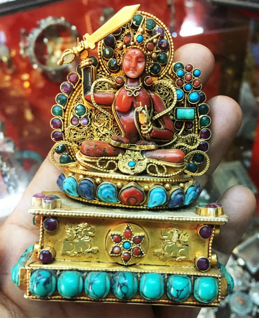 Manjushree Sterling Silver Ghau Tibetan Buddhist Prayer (1 of 3)