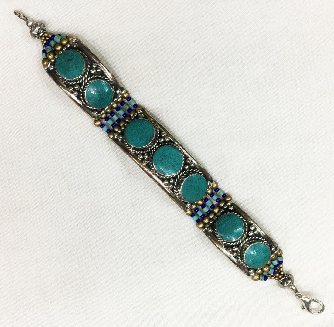 Vintage Handmade Tibetan Silver Bracelet (1 of 1)