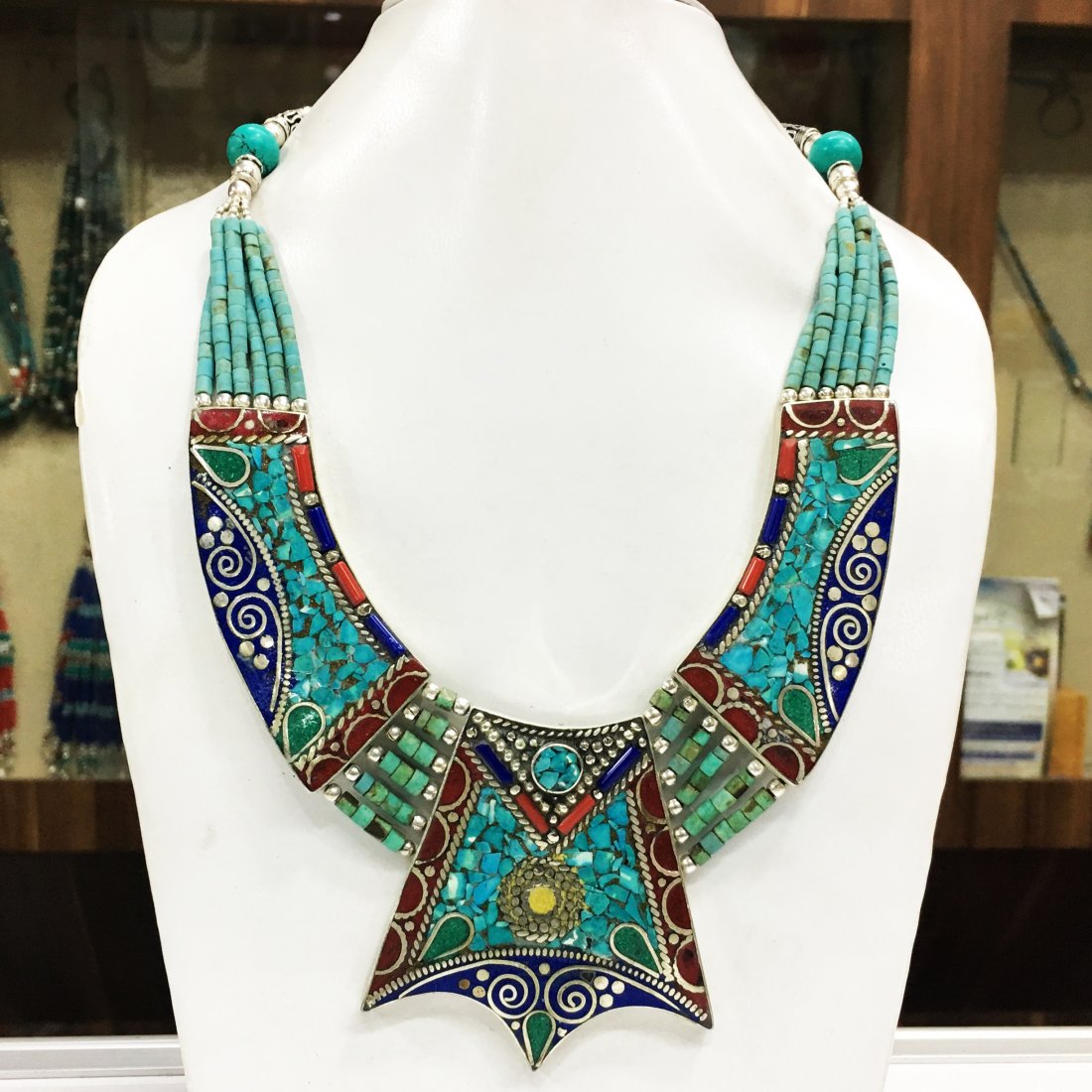 Buddhist Vintage Tibetan Nepali Necklace: Incredible one of a kind pieces for all occasions. Great for yourself, gifts for friends, or even to sell in your own store!! We are now offering wholesale prices! Shipping $10. Item: Antique T
