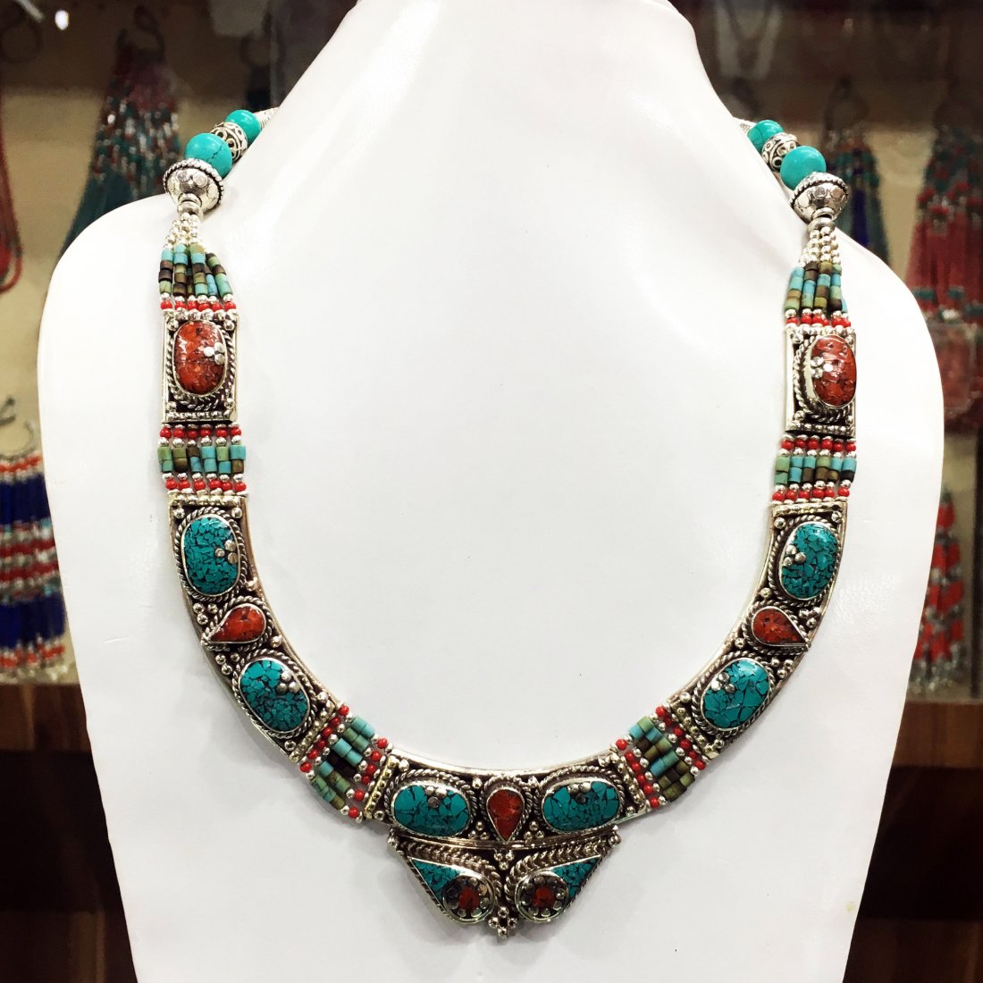 Nepalese Tibetan Silver Handmade Necklace: Incredible one of a kind pieces for all occasions. Great for yourself, gifts for friends, or even to sell in your own store!! We are now offering wholesale prices! Shipping $7. Item: Antique Ti