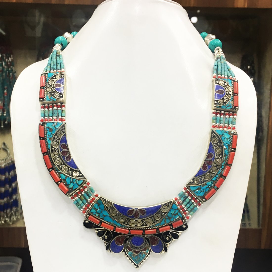Buddhist Turquoise Handmade Vintage Necklace: Incredible one of a kind pieces for all occasions. Great for yourself, gifts for friends, or even to sell in your own store!! We are now offering wholesale prices! Shipping $8. Item: Antique Ti