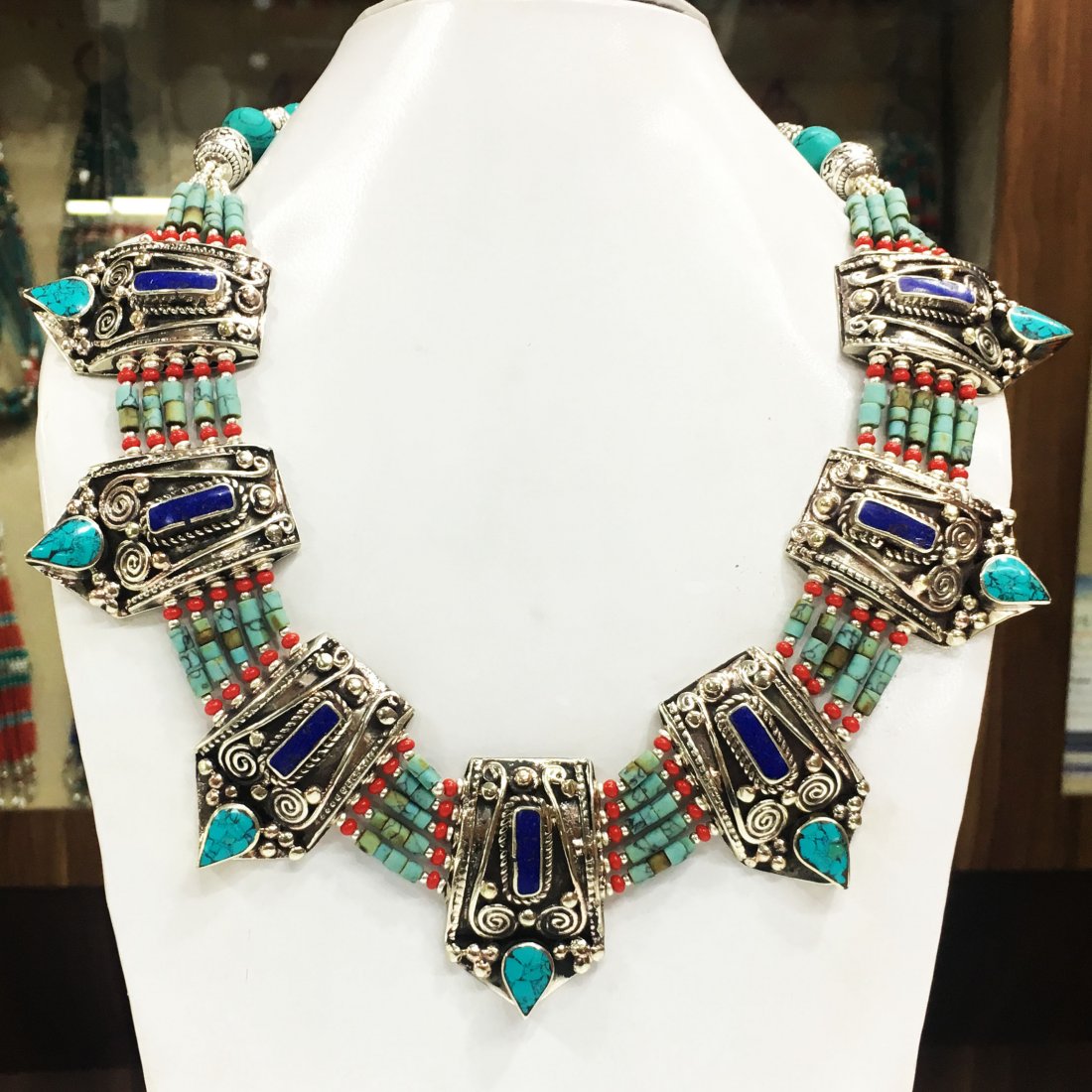 Buddhist Vintage Tibetan Nepali Necklace: Incredible one of a kind pieces for all occasions. Great for yourself, gifts for friends, or even to sell in your own store!! We are now offering wholesale prices! Item: Antique Tibetan Handmad