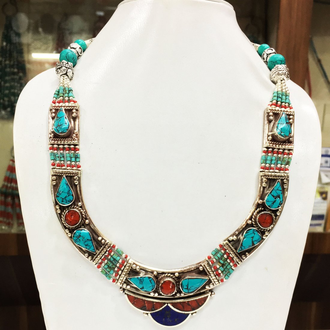 Tibetan Silver Boho Tribal Ethnic Necklace (1 of 1)