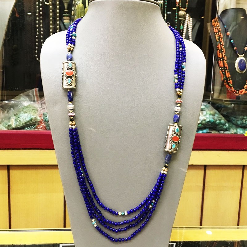 Antique Traditional Vintage Lapis Choker Necklace: Incredible one of a kind pieces for all occasions. Great for yourself, gifts for friends, or even to sell in your own store!! We are now offering wholesale prices! Item: Antique Tibetan Handmad