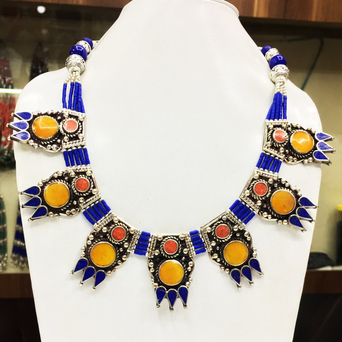 Antique Traditional Vintage Amber Choker Necklace: Incredible one of a kind pieces for all occasions. Great for yourself, gifts for friends, or even to sell in your own store!! We are now offering wholesale prices! Item: Antique Tibetan Handmade Neckl