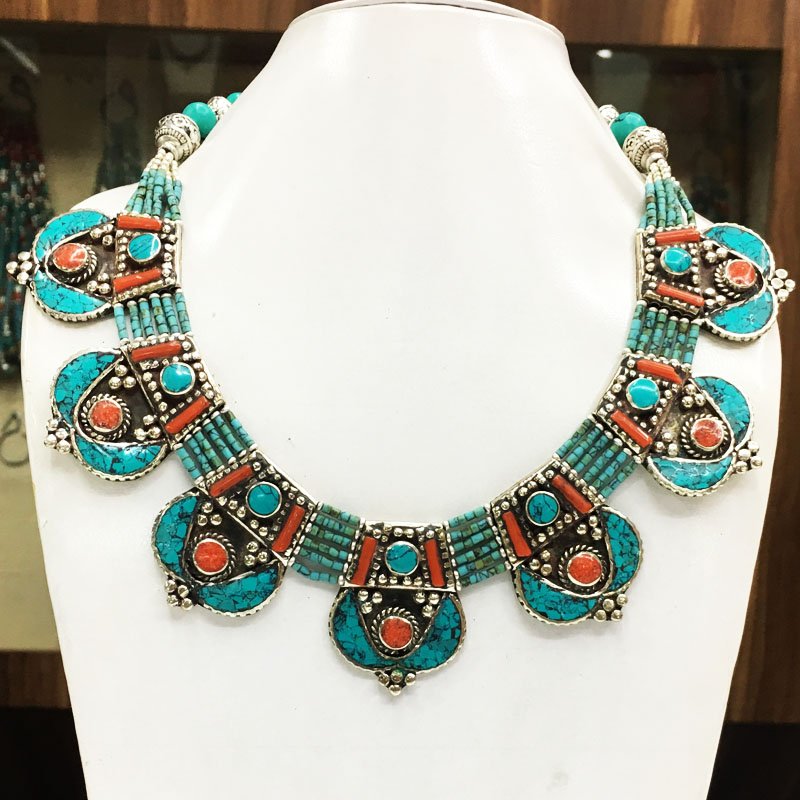 Gypsy Ethnic Antique Choker Handmade Necklace: Incredible one of a kind pieces for all occasions. Great for yourself, gifts for friends, or even to sell in your own store!! We are now offering wholesale prices! Item: Antique Tibetan Handmade Neckl