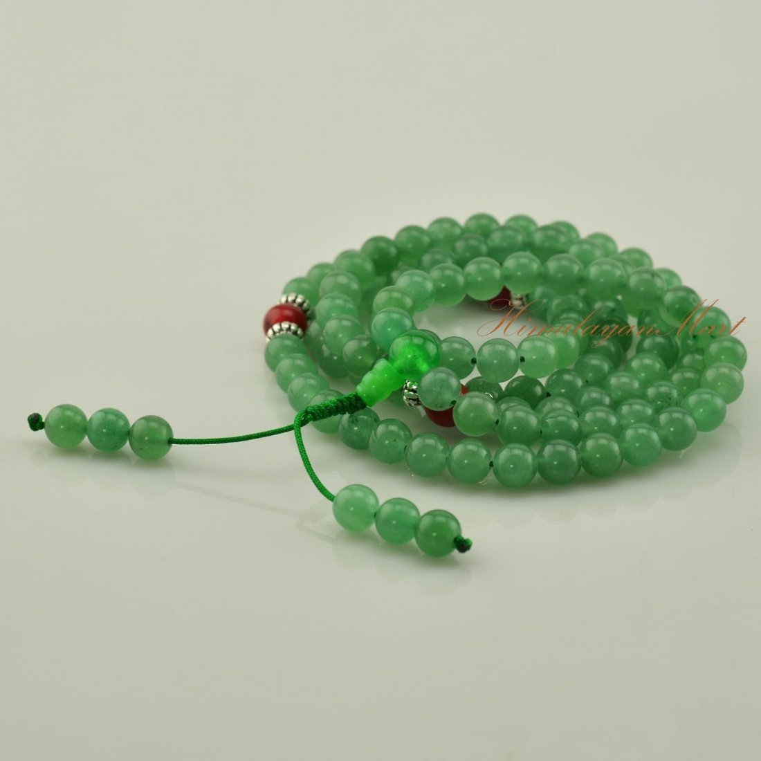 8 mm Jade Buddhsit Meditation 108 Prayer Beads Mala (1 of 2)