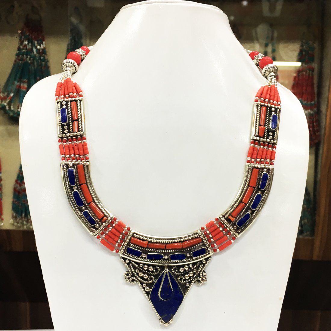 Buddhist Turquoise & Handmade Vintage Necklace: Incredible one of a kind pieces for all occasions. Great for yourself, gifts for friends, or even to sell in your own store!! We are now offering wholesale prices! Item: Antique Tibetan Handmad