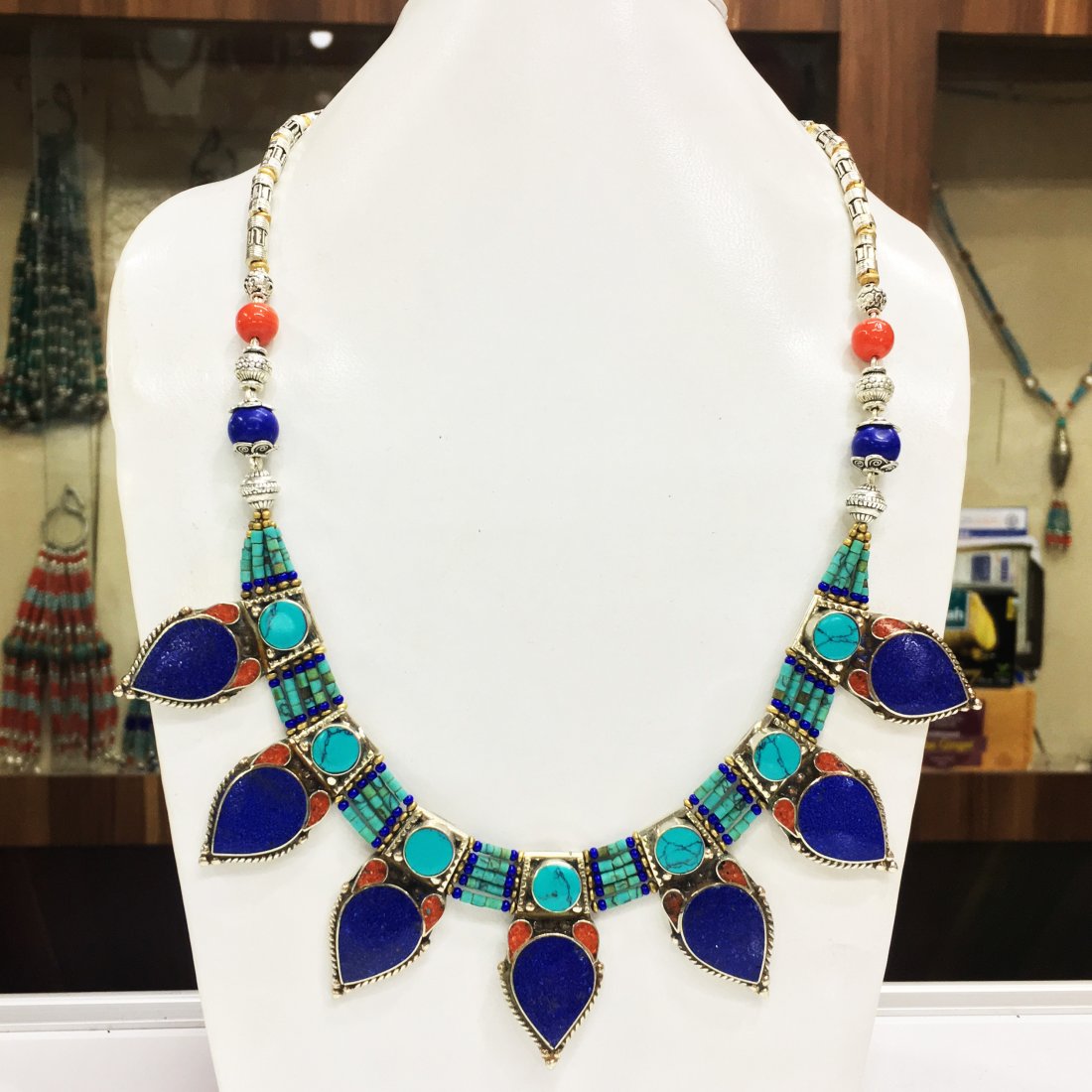 Nepalese Handmade Turquoise Necklace: Incredible one of a kind pieces for all occasions. Great for yourself, gifts for friends, or even to sell in your own store!! We are now offering wholesale prices! Item: Antique Tibetan Handmad