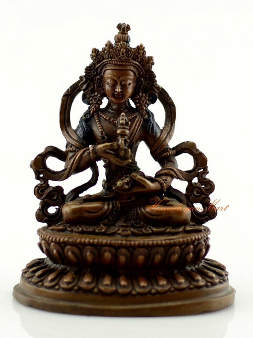 Oxidized Copper Alloy 3.75" Vajrasattva / Dorje Sempa (1 of 4)
