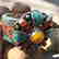 Turquoise & Amber Antique Boho Bangle