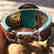 Turquoise & Amber Antique Boho Bangle - 3