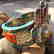 Turquoise & Amber Antique Handmade Fatima Hand Bangle - 2