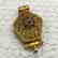 Gold Plated Copper Turquoise & Coral Tibetan Ghau