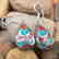 Nepalese Handmade Turquoise & Coral Earring