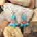 Nepalese Handmade Turquoise & Coral Earring
