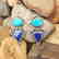 Gypsy Tibetan Designer Turquoise & Lapis Earring