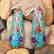 Tibetan Turquoise & Coral Handmade Earring